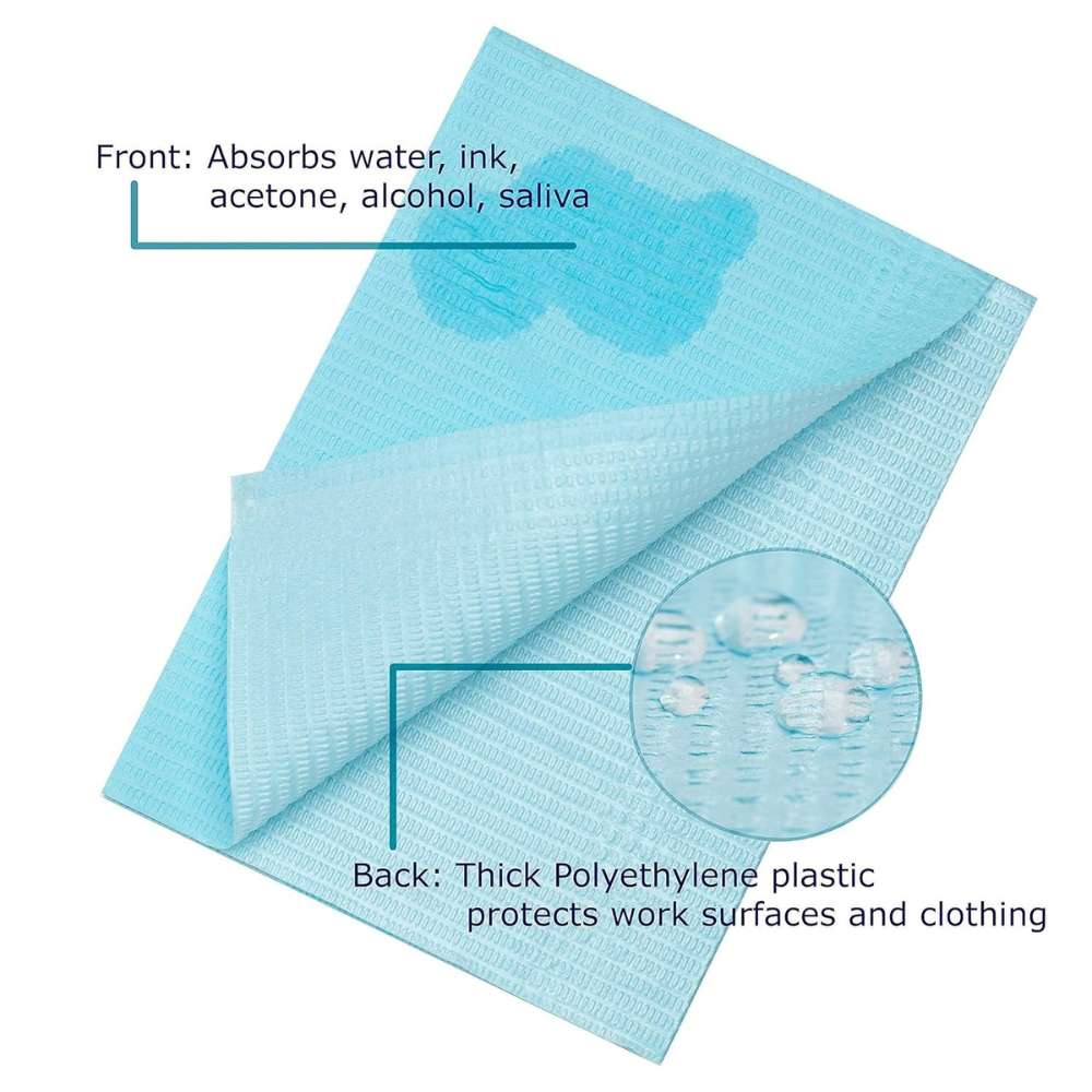 Disposable Dental Bibs – Waterproof, Absorbent, & Hygienic | 10 Vibrant Colors