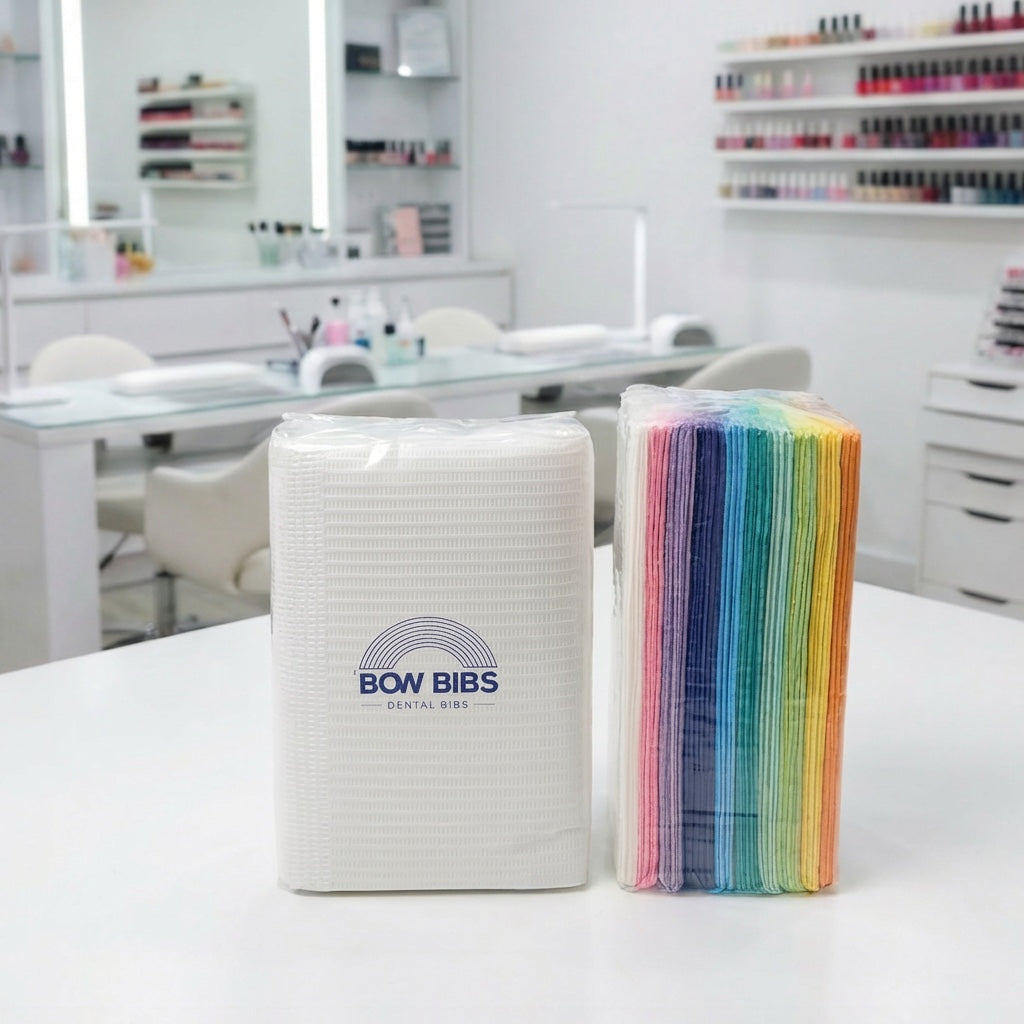 Disposable Dental Bibs – Waterproof, Absorbent, & Hygienic | 10 Vibrant Colors